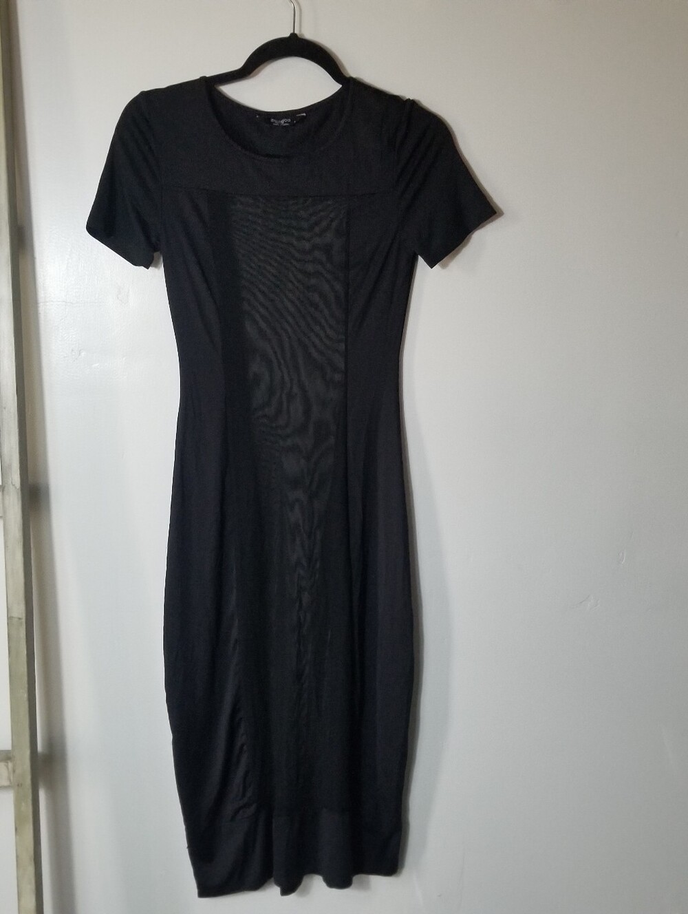 ZEAGOO WOMEN'S BLACK SHEER MESH DRESS COVERUP SIZE SMALL